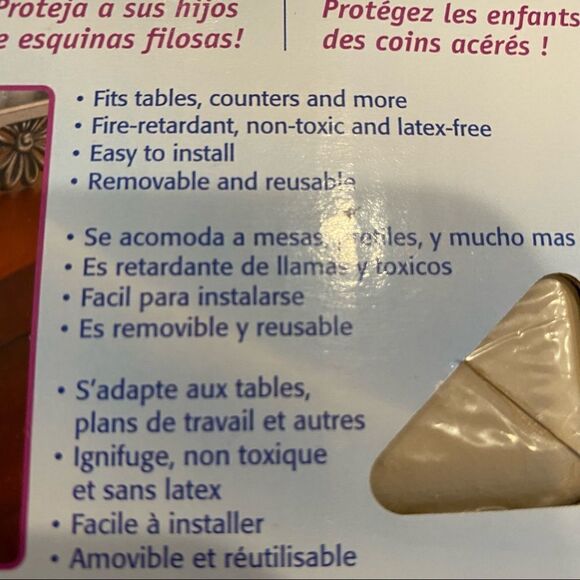 Child Proof Cushiony Corner Guards Tan Set of 4 - Picture 11 of 14